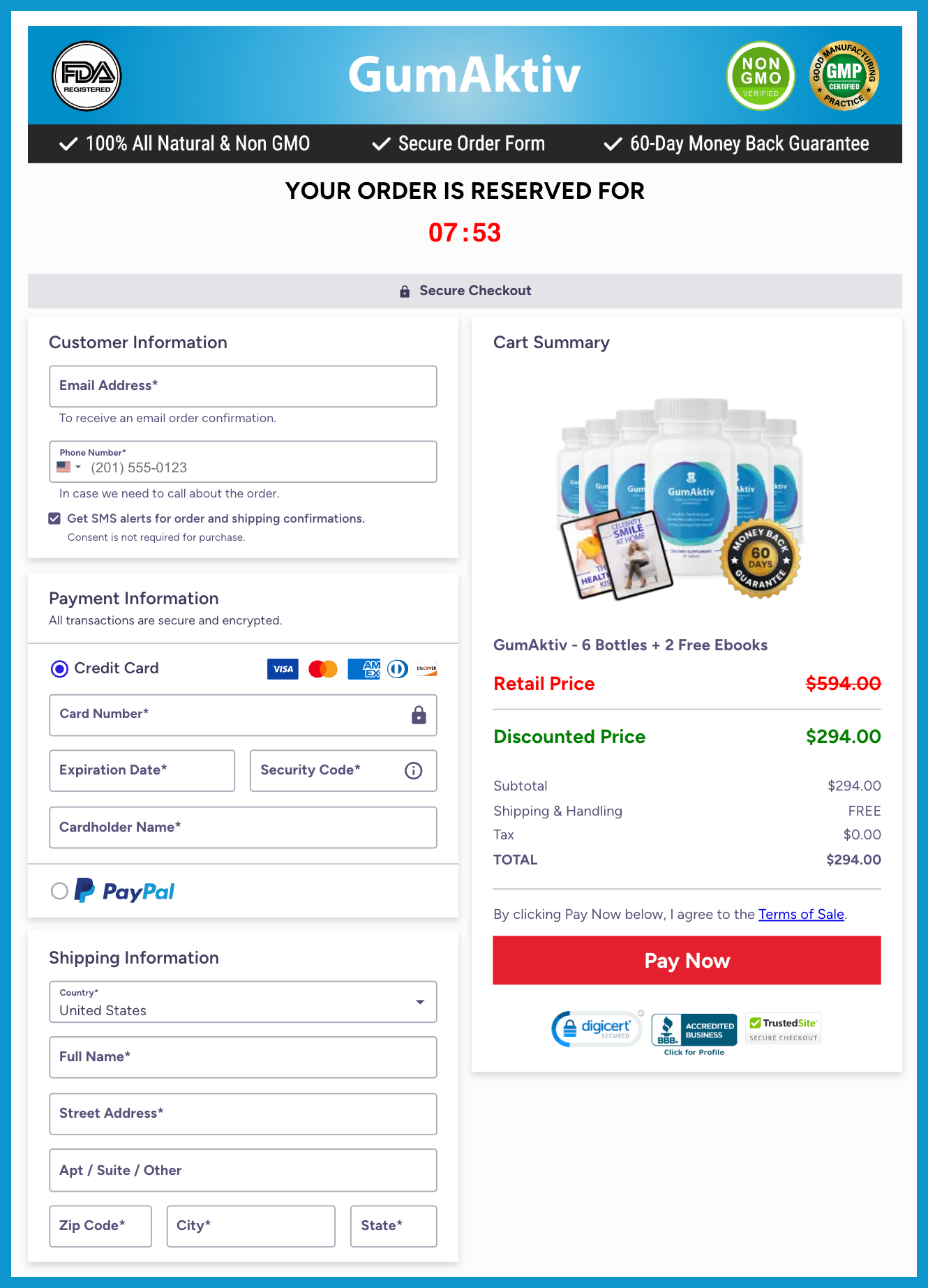 GumAktiv Official Website Secure Order Page